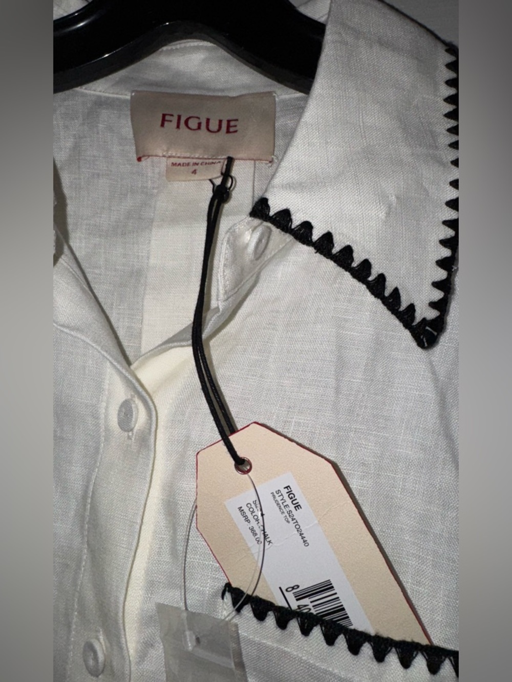 FIGUE Prudence Top Chalk Sz 4 - Picture 10 of 14